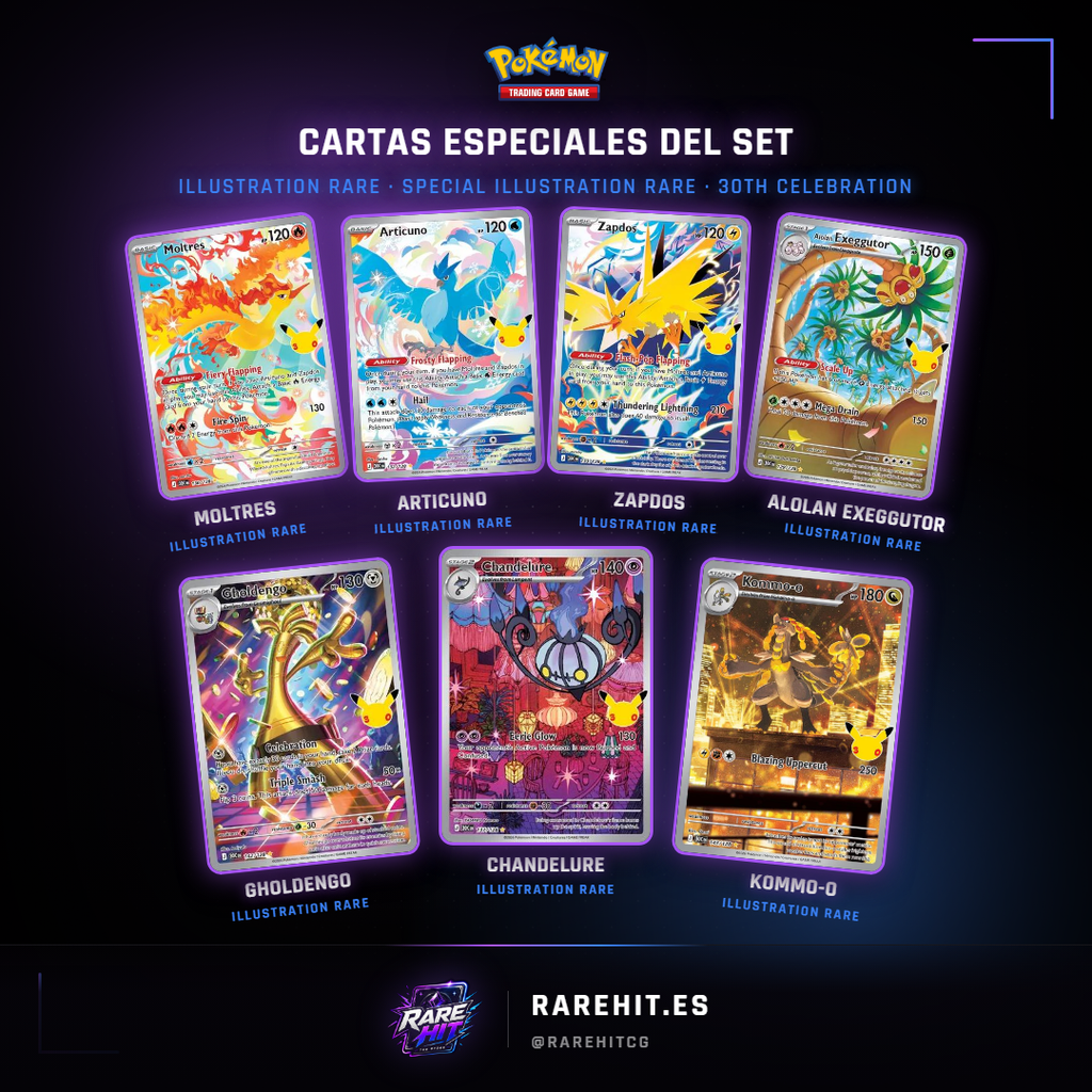 Cartas especiales de la colección 30th Celebration (2) — Rare Hit
