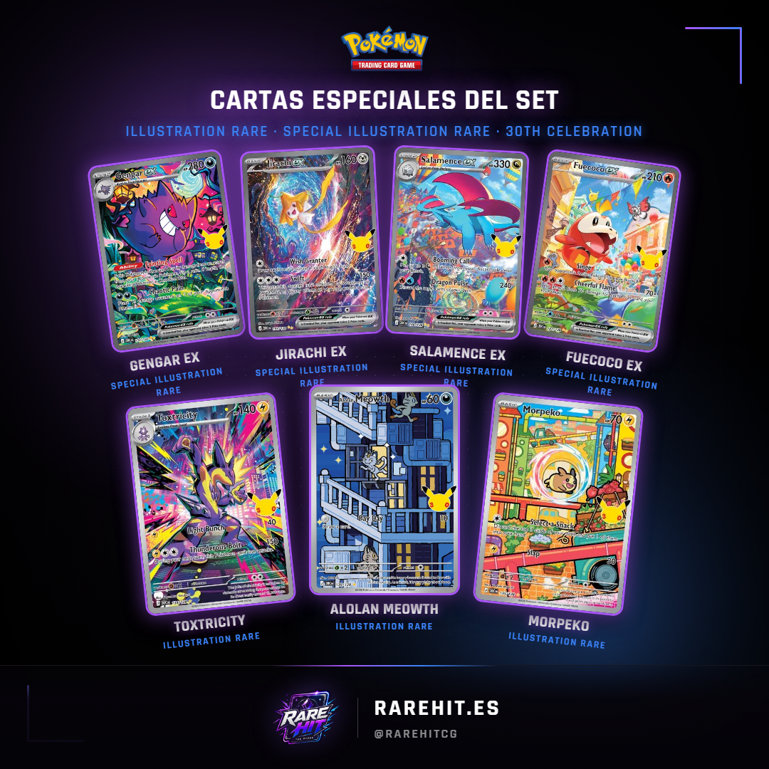 Cartas especiales de la colección 30th Celebration (3) — Rare Hit