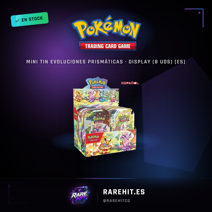 Mini Tin Evoluciones Prismáticas — Display (8 uds) [ES]